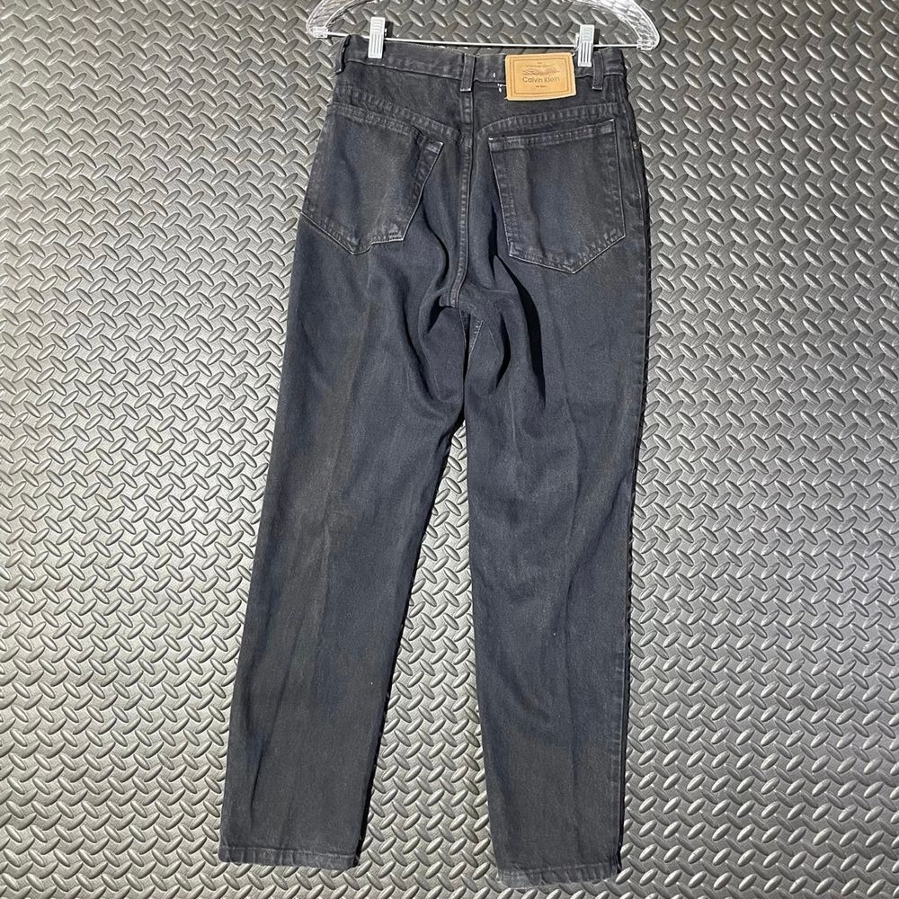 Vintage Calvin Klein Black Made‎ In USA Casual High Rise  Denim Jeans Size 8 - Picture 2 of 8